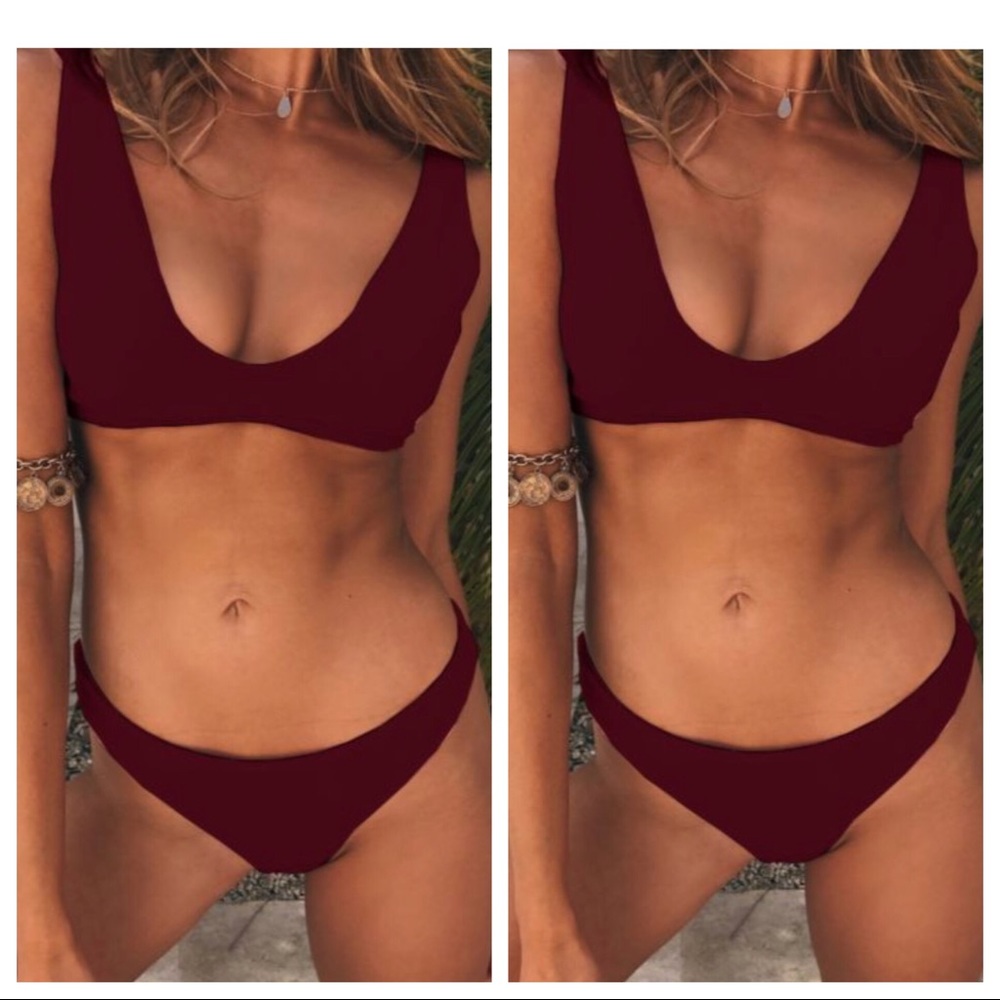 Maroon bikini